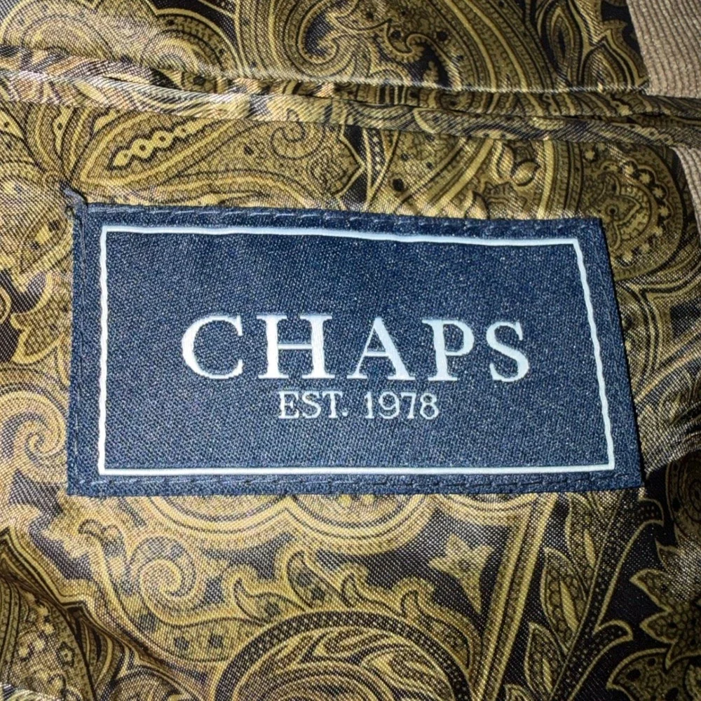 Chaps Mens Tan Corduroy Two Button Blazer Sport Coat‎ 42 Regular NWT